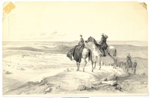 Florence Nightingale og Mr Bracebridge på Cathcarts Hill med utsikt over Sebastopol 8. mai 1855 av Parthenope Nightingale