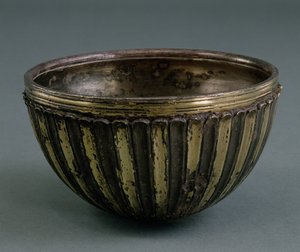 Parthian skål, Iran, ca. 100-200 e.Kr. (forgylt sølv)