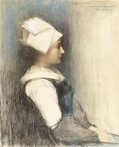 En bretonsk jente, av Pascal Adolphe Jean Dagnan Bouveret