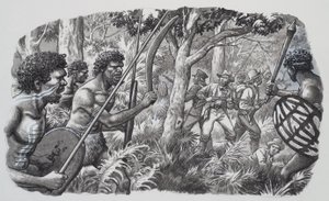 Aboriginere (gouache på papir)