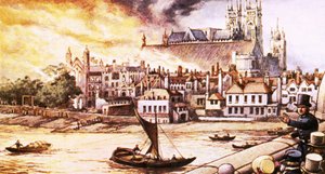 Det gamle parlamentet ble ødelagt av brann i 1834
