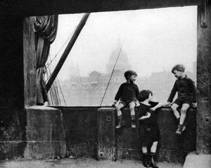 Bankside, rundt Blackfriars Bridge, London, 1926-1927.