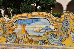 Neapel, Italien: Majolika-Kreuzgang des Klosters Santa Chiara von Patrice Cartier