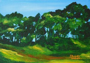 Soubois i Marmelade, 2016 (akryl på artistboard) av Patricia Brintle