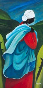 To the Banana Field, 2013 (akryl på masonitt) av Patricia Brintle