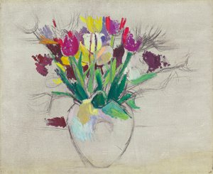 Stilleben med blomster (olje på lerret)
