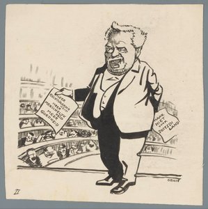 Streng behandling av Tyskland Mer rettferdighet, mer menneskelighet, mer godhet / men ikke for Tyskland (tittel på objekt) av Patricq Kroon (signed by artist)