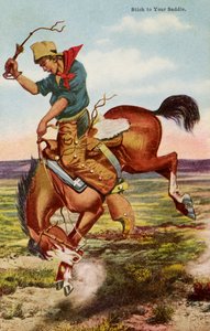 Cowboy på hest av Paul (after) Gredo