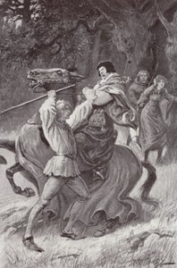 Illustrasjon for The Cloister and The Hearth av Charles Reade (litho) av Paul (after) Hardy