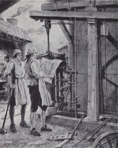 James Watt på jobb på dampmaskinen