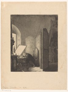 Rembrandt etser i hans studio Rembrandt dans son atelier