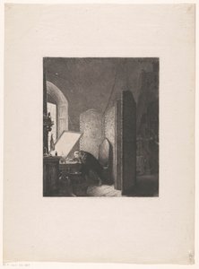 Rembrandt etser i hans studio Rembrandt dans son atelier