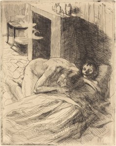 elendighet elendighet, ca. 1886. av Paul Albert Besnard