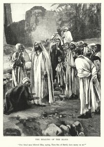 The Healing of the Blind (gravering)