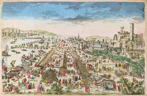 Fair of Beaucaire og utsikt over Tarascon av Paul André Basset