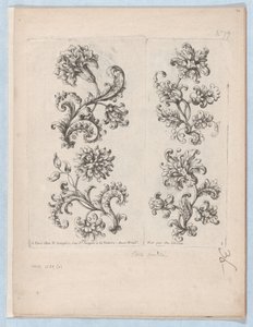 Serie med små blomstermotiver, Plate 1, ca. 1670-85., ca. 1670-85. av Paul Androuet Du Cerceau