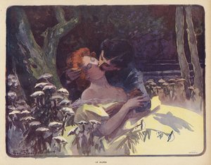 The Kiss (farge litho)