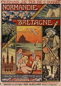 Vestlige jernbaner. Normandie, Bretagne, 1900.