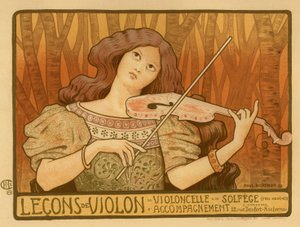 Plakat for fiolintimer, 1898