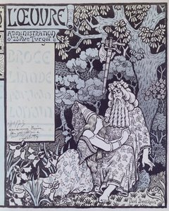 The Enchanter Merlin and the Fairy Vivien in the Forest of Broceliande, fra 