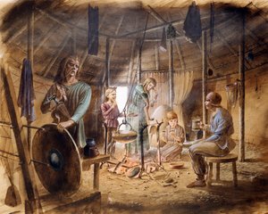 Inside an Iron Age house, c5th century BC, c1990-2010   1208900   no       norwegian Successfully Translated  Original: Südliche Landschaft mit Kakteen Translat: Südliche Landschaft mit Kakteen 1349447 no norwegian Successfully Translated Original: Pale La av Paul Birkbeck