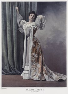 Jeanne Cheirel , fransk skuespillerinne (farget bilde)