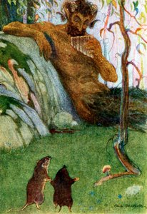 The Piper at the Gates of Dawn fra Wind in the Willows, pub. 1913 fargelitografi, 1913. av Paul Bramson.