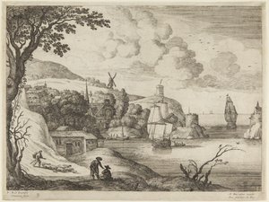Havnescene av Paul Bril