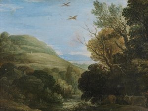 Kuperet landskap av Paul Bril