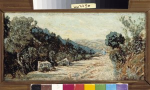 liten vei i furutrærne av Paul Camille Guigou