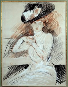 Fru Helleu. Tegning Paul Helleu (1859-1927), 1900-tallet. Bayonne, Bonnat-museet av Paul Cesar Helleu