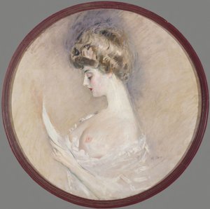 Portrett av Marthe Letellier, født Fourton, ca. 1900. av Paul Cesar Helleu