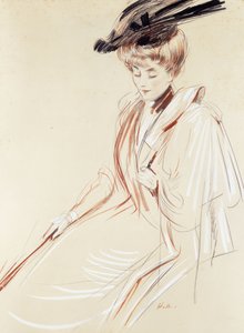 Portrett av en dame, av Paul Cesar Helleu