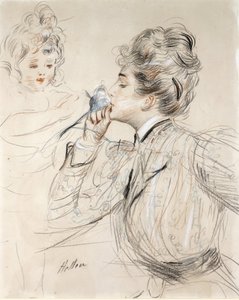 Parfymen (kull, pastell og sanguine på papp av Paul Cesar Helleu