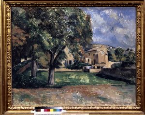 Trær i en park. Jas de Bouffan. Maleri av Paul Cezanne (1839-1906) av Paul Cézanne