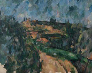Bøy av veien på toppen av Chemin Des Lauves av Paul Cézanne