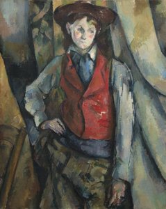 Gutt i rød vest av Paul Cézanne