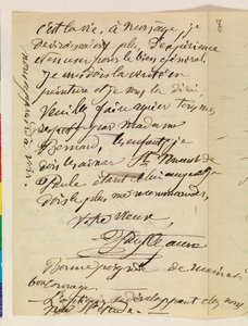 Håndskrevet brev (penn og blekk på papir) av Paul Cézanne