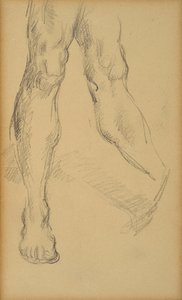 Benstudie. Tegning av Paul Cezanne (1839-1906). Bly på papir. Mål: 19,4x11,8cm. Musee Granet, Aix En Provence. av Paul Cézanne