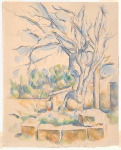 Pistasjtreet på Château Noir av Paul Cézanne