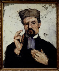 Portrett av onkel Dominique i advokatmaleri av Paul Cezanne (1839-1906) 1866 Søn. 0,65x0,54 m Paris, musee d