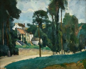 Vei i Pontoise (Clos des Mathurins) av Paul Cézanne