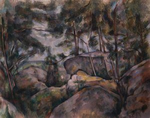 Steiner i skogen av Paul Cézanne