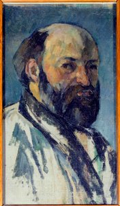 Selvportrettmaleri av Paul Cezanne (1839-1906) 1877 Søn. 0,25x0,14 m Paris, Musee d'Orsay av Paul Cézanne