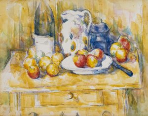 Stilleben med epler på en skjenk av Paul Cézanne