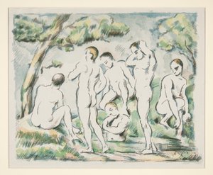De badende (liten versjon) av Paul Cézanne