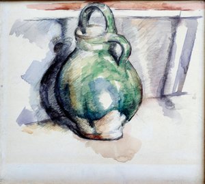 The Green Jug Watercolor and Lead Mine av Paul Cezanne (1839-1906) 1885 Paris, Musee du Louvre av Paul Cézanne