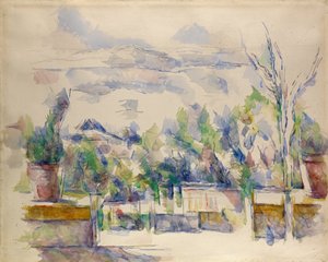 Terrassen i hagen på Les Lauves av Paul Cézanne