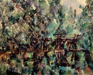 En bro over en dam, c1898. av Paul Cézanne