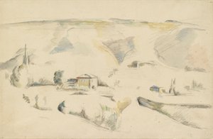 En utsikt over en dal, sent på 1800-tallet av Paul Cézanne